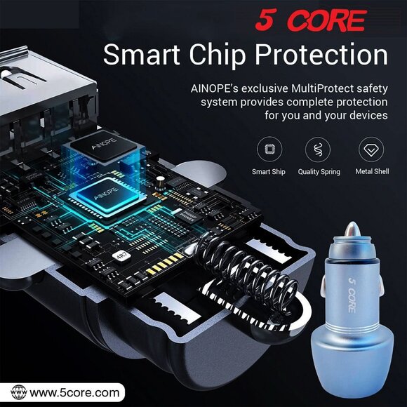 Car Charger USB Type C Adapter 36W Fast Charging Anker Outlet CDKC12 2Pcs - Picture 7 of 12